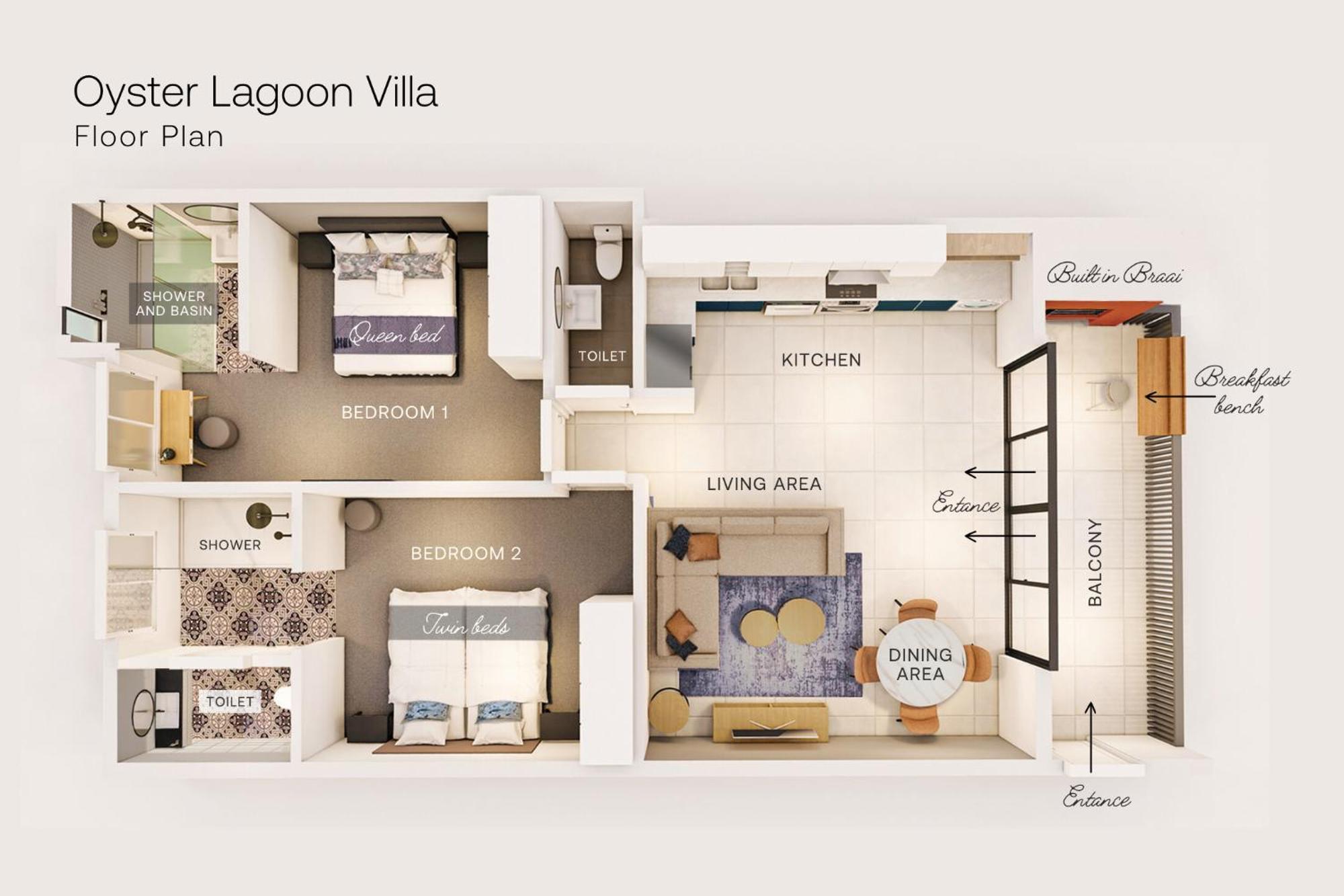 Oyster Lagoon Villa - Luxurious 2 Bed Apartment In クニスナ エクステリア 写真